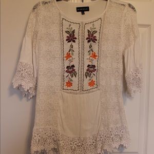 Embroidered Lace Blouse
